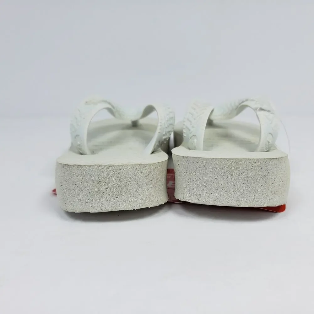 Havaianas Originals Toddler Size 9C White Slip On Casual Flip Flop Sandals